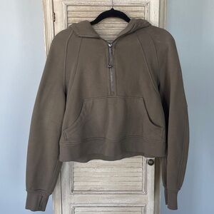 Lululemon Scuba Oversized Half-Zip Hoodie in *OLIVE*